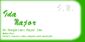 ida major business card